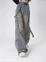 Oversized Blue High Waist Baggy Jeans