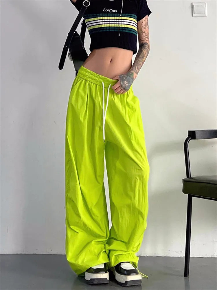 American Retro Oversized Parachute Pants