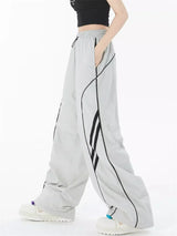 Oversized Vintage Wide Leg Striped Sweatpants