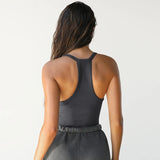 Stretch Solid Knit Tank Top