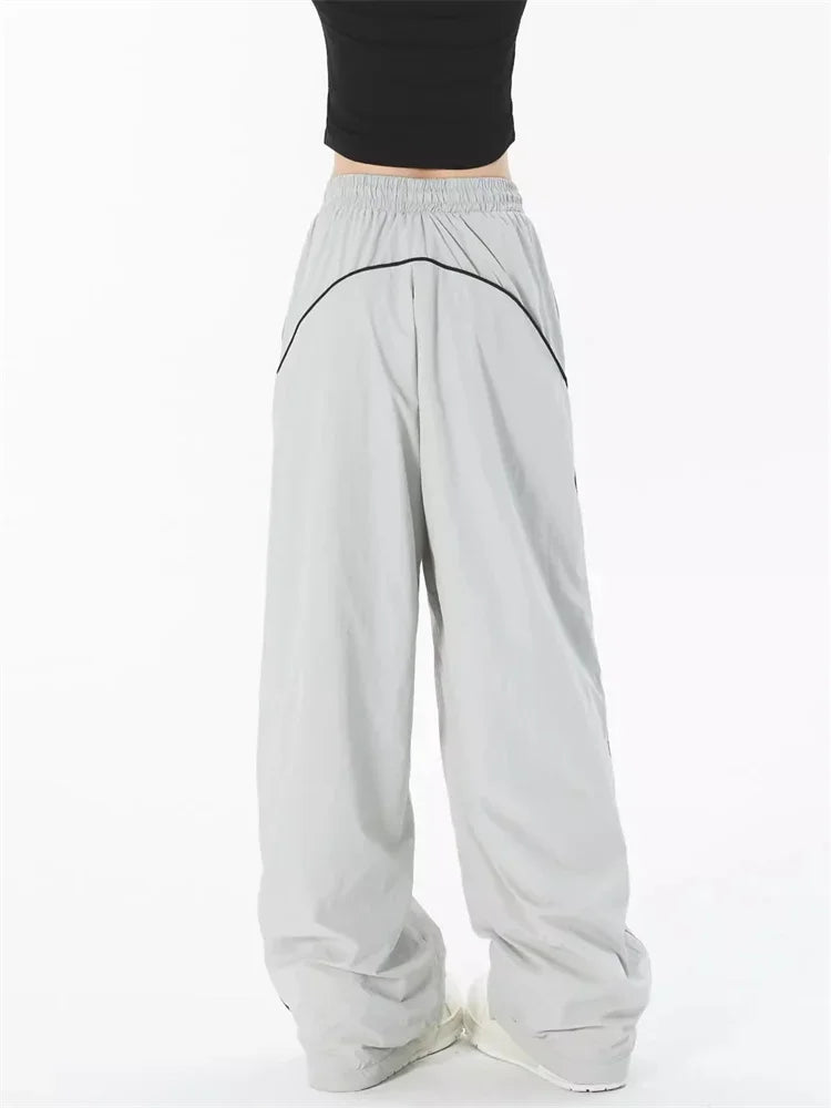 Oversized Vintage Wide Leg Striped Sweatpants