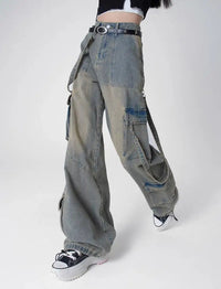 Oversized Blue High Waist Baggy Jeans