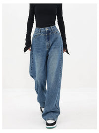 High Waist Retro Baggy Denim Trouser