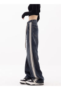 High Waist Baggy Denim Trouser Sweatpants