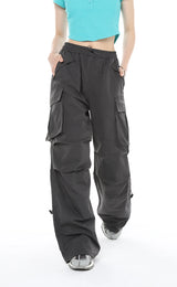 Casual Wide Leg Baggy Pockets Cargo Pants