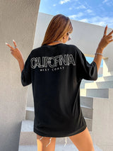 California West Coast Printed Oversized Short Sleeve T-shirt