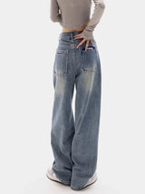 High Waisted Oversized Straight Jeans