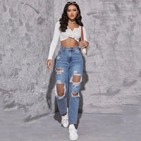 High Street Denim Ripped Jeans