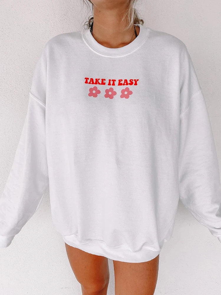 ’Take It Easy’ Loose Sweatshirt