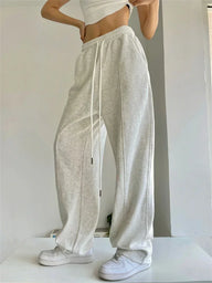 Oversized Gray Wide Leg Joggers