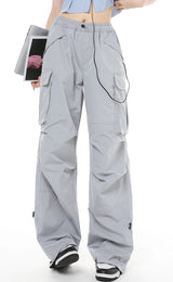 Casual Wide Leg Baggy Pockets Cargo Pants