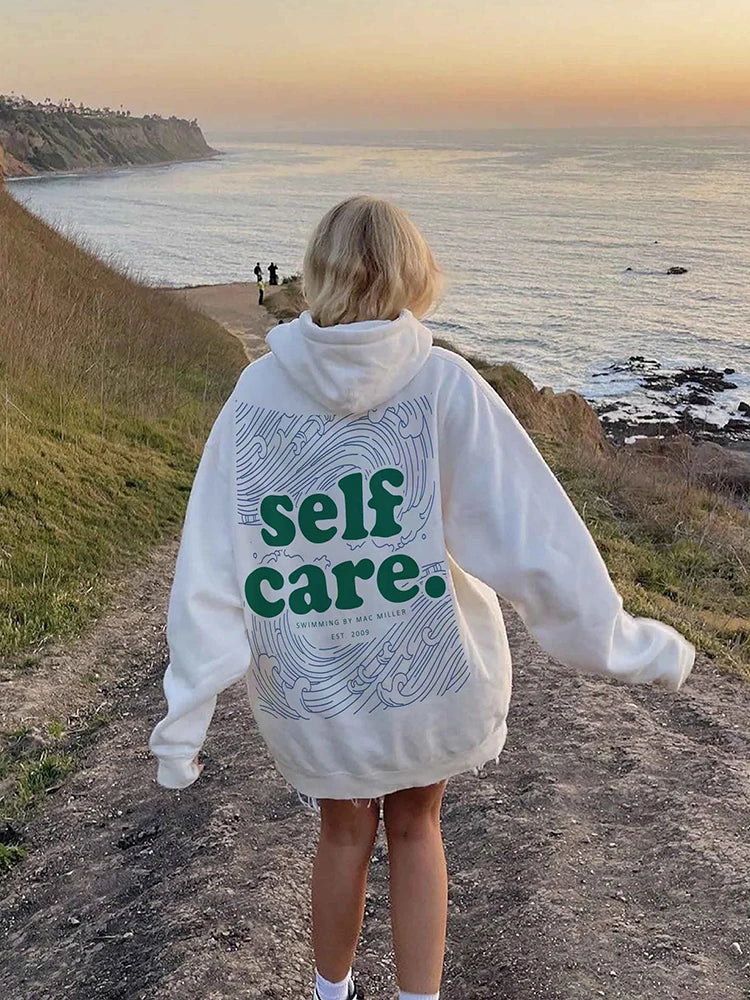 Self Care Printed Hoodie