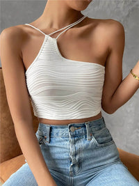 Sleeveless Backless White Cami Top