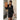 Long Sleeve Zipper Bodycon Bodysuit - Black / S