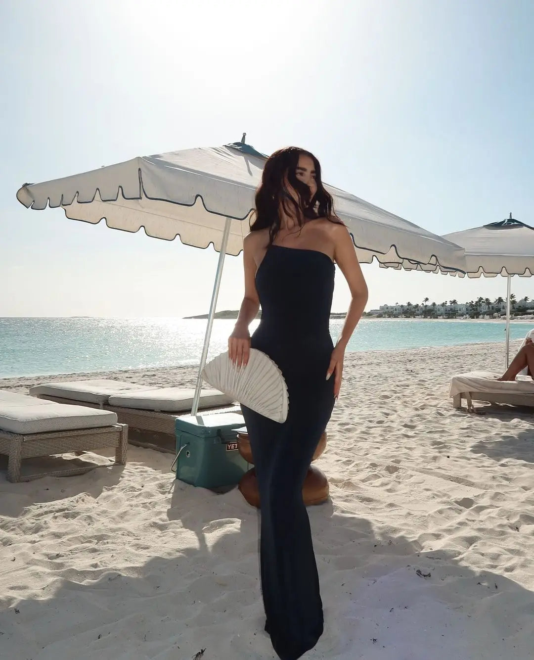 Black Backless Bandage Long Maxi Dress