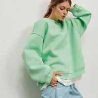 Oversized Fleece Sweatshirt - Pastel / S