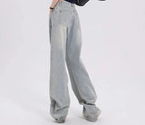 High Waist Denim Loose Pants