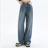 Wide Leg Baggy Blue Straight Jeans