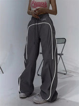 Oversized Vintage Brown Reflective Cargo Pants