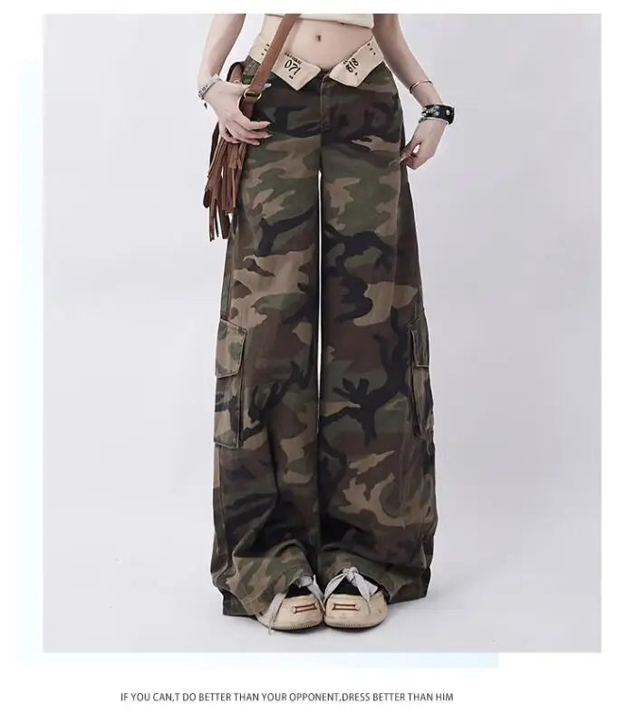 High Street Camo Loose Cargo Pants