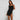 Backless Black Asymmetric Evening Dress