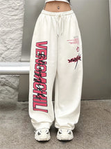 White Wide Leg Oversized Joggers