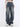 High Waist Straight Casual Baggy Blue Cargo Jeans