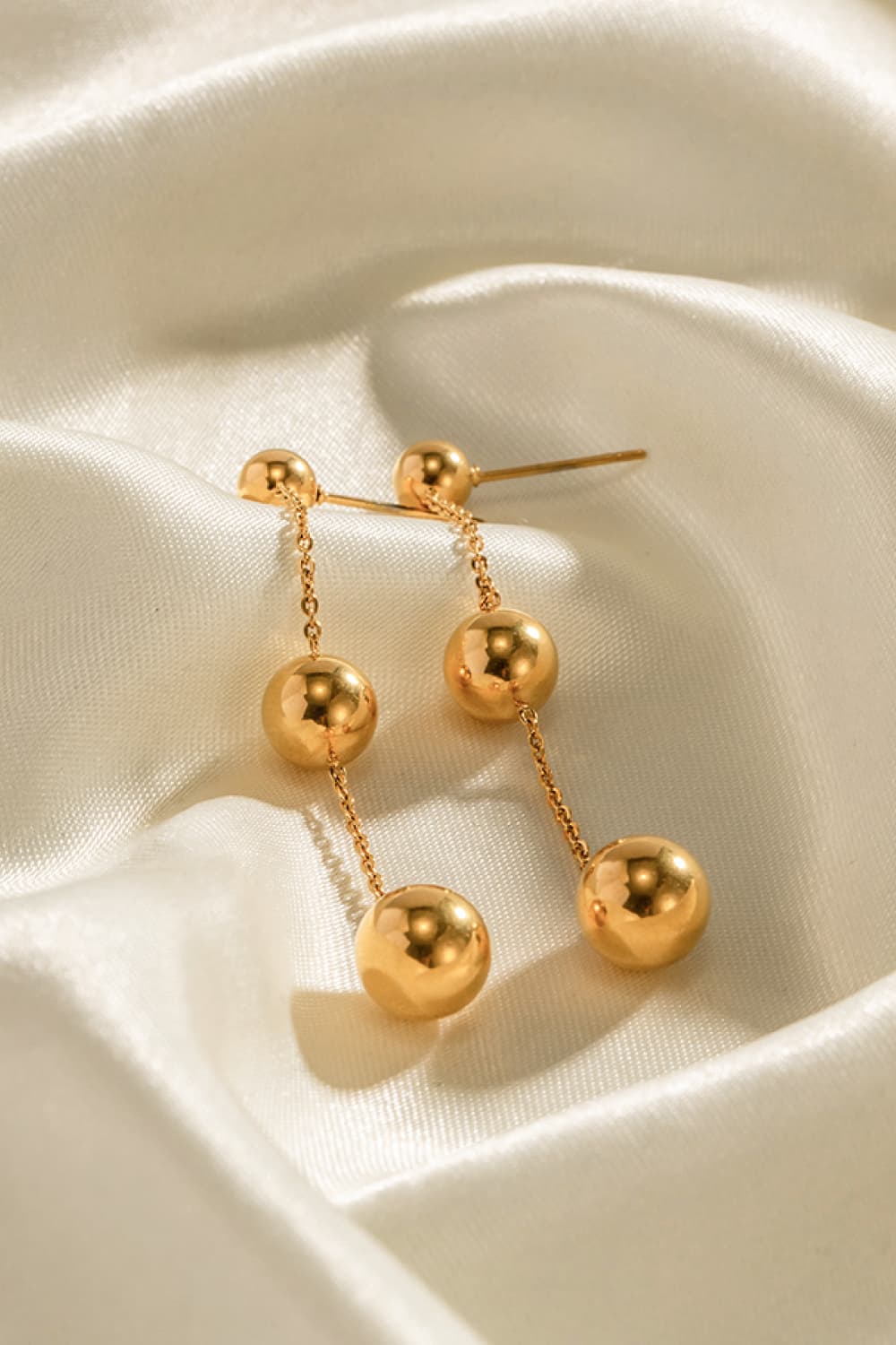 Ball Bead and Chain Earrings