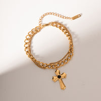 Cross Shape Pendant Bracelet