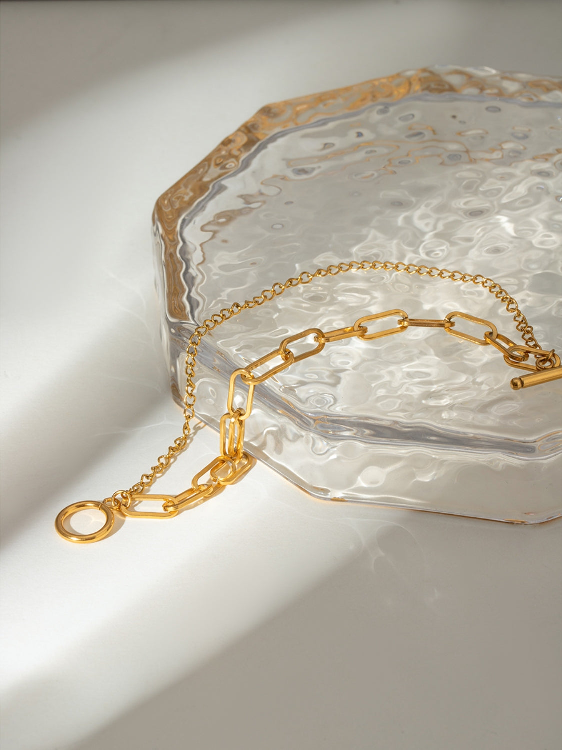 Gold-Plated Stainless Steel Chain Bracelet