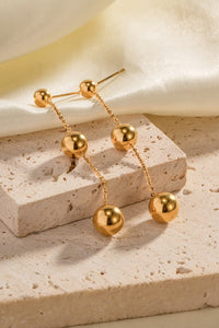 Ball Bead and Chain Earrings