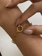 Gold-Plated Stainless Steel Chain Bracelet