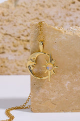 Moon & Star Shape Pendant Necklace