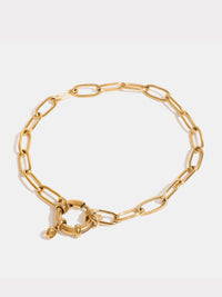 Gold-Plated Stainless Steel Chain Bracelet