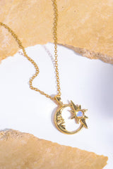 Moon & Star Shape Pendant Necklace